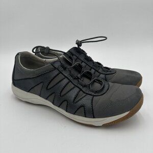 Dansko Harlie Women's Size 41 Charcoal Metallic Suede Comfort Sneaker US 10